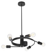 Rabalux 2098 - Prisadený luster CARLY 5xE27/15W/230V čierna