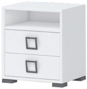 Nočný stolík Kiki NS2-BE/KI-15 white/white