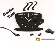 Moderné nástenné hodiny White Satin Cup