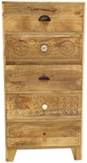 furniture-nabytek.cz - Vysoká komoda z mangového dreva 60x120x45