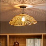 Brilagi - LED prisadený luster CERIA BOHO 1xE27/60W/230V pr. 50 cm čierna/hnedá