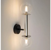 Nástenná lampa DAISY 2xG9/12W/230V lesklý chróm/čierna/číra