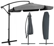 Dekorstudio Veľký záhradný slnečník Dallas- 350 cm - tmavo sivý