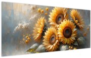 Obraz - Maľba slnečníc (120x50 cm)