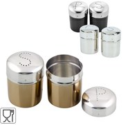 Nerezová soľnička a korenička SALPE 7 cm - viac farieb Farba: Strieborná