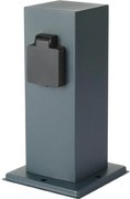 Brilagi - Vonkajší zásuvkový stĺpik PILLAR 1Z SCHUKO 230V IP44 antracit BG1533