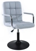 LuxuryForm DESIGN Stolička VERONA na čiernom tanieri - šedá