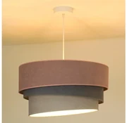 Duolla - Luster na lanku TRIO 1xE27/15W/230V pr. 45 cm ružová/šedá/biela DU81426