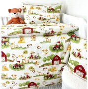 INTERMEDIC SK Farmárik – detské bavlnené obliečky do postieľky 90x130/45x65 cm, 100% bavlna, zips