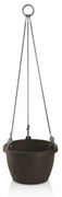 Gardenico Samozavlažovací závesný kvetináč Marina hnedá, pr. 30 cm, pr. 30 cm