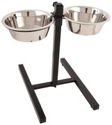 Súprava misiek s podstavcom pre psa z nehrdzavejúcej ocele – Love Story