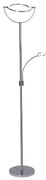Brilliant - LED Stmievateľná stojacia lampa DEMIAN 2xLED/12W/230V lesklý chróm