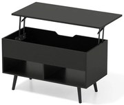 Stolík na kávu s výklopným vrchom, čierny