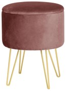 Taburet Lili s úložným prostorem růžový