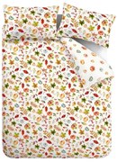 Bielo-oranžové obliečky na jednolôžko 135x200 cm Autumn Pumpkins – Catherine Lansfield