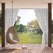 ZÁHRADNÝ VODEODOLNÝ ZÁVES NA PÁSKE GARDEN 155X200 CM VZOROVANÁ