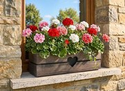 AMADEA Drevený obal s hrantíkom so srdcom tmavý, 52x21,5x17cm Český výrobok