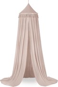 Baldachýn bavlnený Boho púdrovo ružová