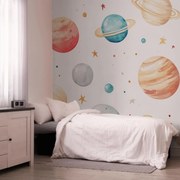 Fototapeta - Farebné planetky (147x102 cm)