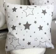 INTERMEDIC SK Obliečka na vankúš 40x40 Sivé Hviezdičky – bavlna, zips