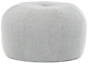 Taburet, šedá Bouclé látka.
