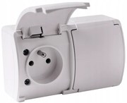 VIPLAST Dvojitá hermetická zásuvka na povrchovú montáž