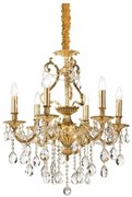 Ideal Lux - Krištáľový luster na reťazi GIOCONDA 6xE14/40W/230V pr. 62 cm zlatá