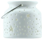 DECOLED Vánoční svícen, 14 x 14 x 11,5 cm, bílý