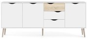 Biela komoda 196x82x39 cm Oslo – Tvilum