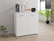 Dvojdverová komoda Claudia 3 2T (biela). Vlastná spoľahlivá doprava až k Vám domov. 1059363