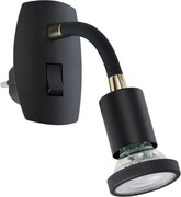 Eglo 300912 - LED svietidlo do zásuvky PARRINI 1xGU10/4,5W/230V čierna