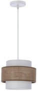 Candellux Luster na lanku JUTA 1xE27/40W/230V hnedá/biela CA0935