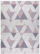 Kusový koberec Sion Sisal Triangles B3006A ecru/pink – na von aj na doma, 80x150, ružová, chodba / predsieň, Dywany Łuszczów