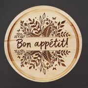 AMADEA Drevená servírovacia doska - podnos listy, masívne drevo, 25 cm