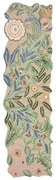 Zelený ručne tkaný vlnený behúň 60x230 cm Bryony Shaped Floral – Flair Rugs