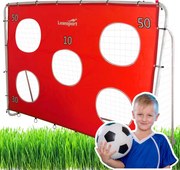 LEAN Toys Futbalová tréningová bránka s cieľovou podložkou Červená 213x152x75cm