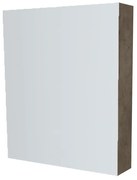 Mereo, Mereo Kúpeľňová zrkadlová skrinka 60 cm, galerka, 1x dvierka ľavá, Multidecor, Betón Chicago tmavosivý, MER-CN798G61BCS2