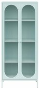 Svetlomodrá kovová vitrína 80x186x40 cm Luna – Støraa