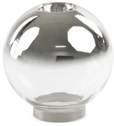 SKLENENÝ SVIETNIK ZOJA (FI) 10X10 CM STRIEBORNÉ