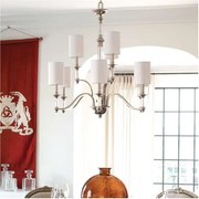 Hinkley HK-SUSSEX9 - Luster na reťazi SUSSEX 9xE14/40W/230V matný chróm