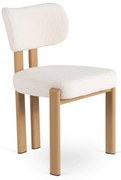 Jedálenská stolička GRENADA krémová/nohy dub