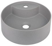 Deante CQS_SU4B-Umývadlo na dosku s otvorom SILIA pr. 36 cm granit/metalická sivá