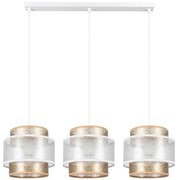 Luster na lanku GABI 3xE27/60W/230V zlatá/biela