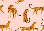 Fotografia Leopard pattern with tropical leaves. Vector, Angelina Bambina