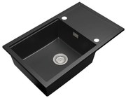 Gamma Advance 8050, 1-komorový granitový drez 800x500x210 mm, čierna, GMA-ZLE000146