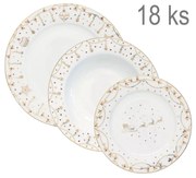 Tanierová súprava bielozlatá 18ks