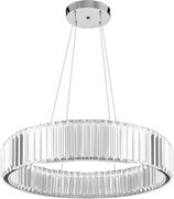 Toolight Toolight, LED krištáľová závesná lampa APP982-CP, strieborná, OSW-03641