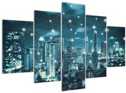 Obraz žiariaceho veľkomesta (150x105 cm)