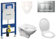 Cenovo zvýhodnený závesný WC set Geberit do ľahkých stien / predstenová montáž + WC S-Line S-line Pro 111.300.00.5ND7