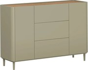 Komoda Elivo 150 cm so zásuvkami na nožičkách - eukalyptus / dub baltic dune